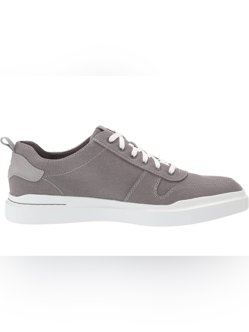 Cole Haan Men’s Gray Canvas Low-Top Sneakers with White Sole - Picture 4 of 16